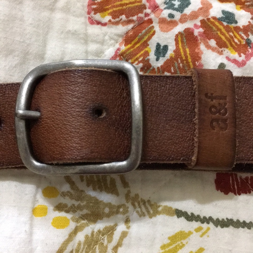 A&F | Sz 7-10 Brown Leather Belt